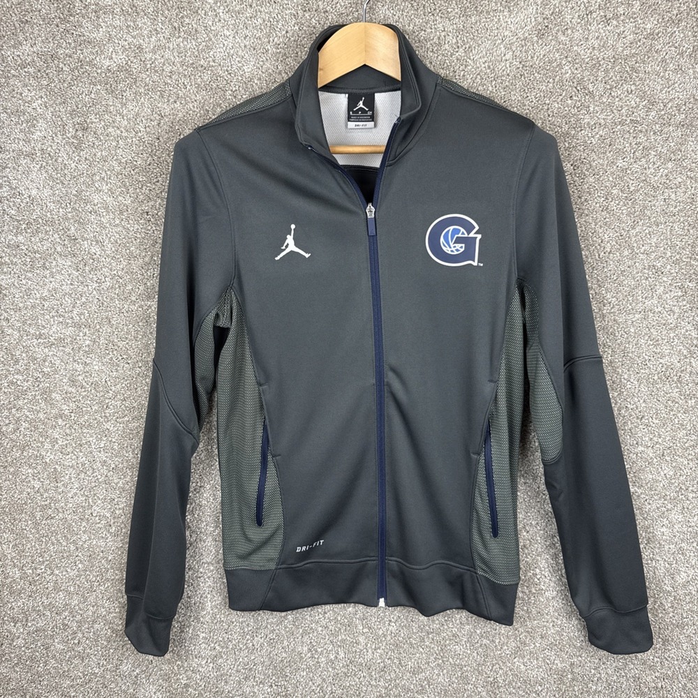 Nike Jordan Georgetown Hoyas Full Zip Dri-Fit Jacket Men's‎ Small BACK LOGO